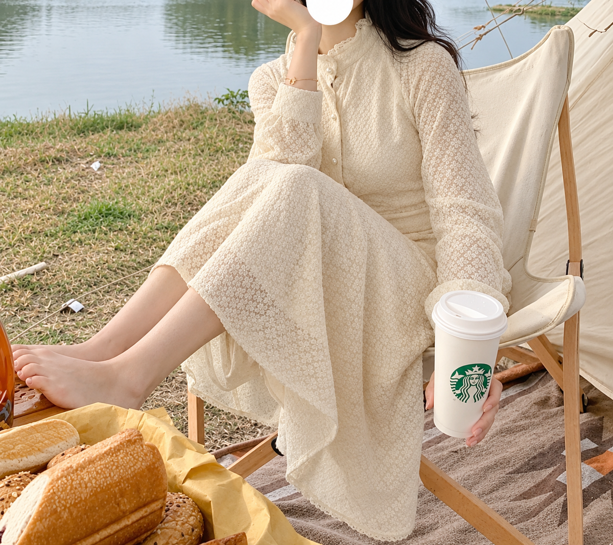 Chiffon Long Sleeve maxi dress for Women