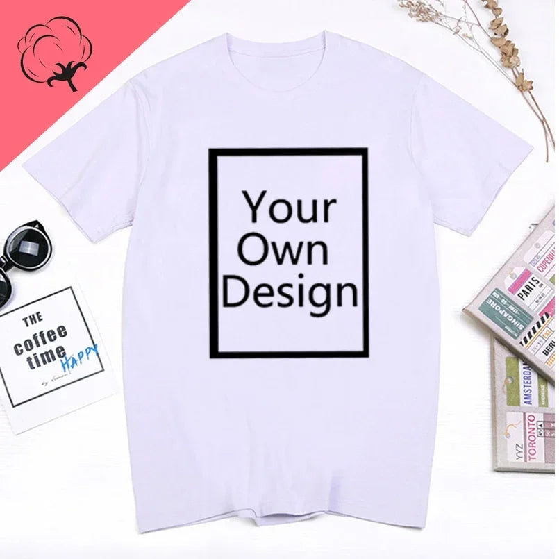 100%cotton Customized Printed Leisure T Shirt  DIY Your Like Photo or Logo T-shirt Fashion Custom Men's Tops Tshirt