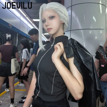 Punk Gothic Jacket Women Harajuku Retro Rock Vest Suit Coat Sexy Halloween Costume Party Clothes Outfit Black Gothic Clothing