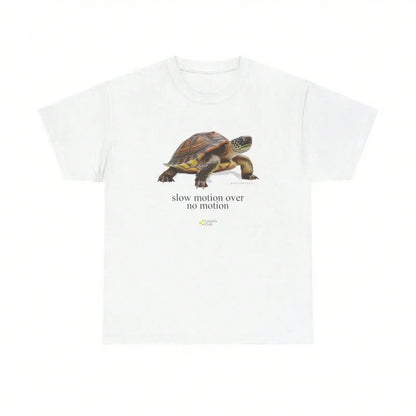 Slow Motion Turtle Printed T-shirt Casual Retro T-Shirt with Vintage Graphic Design for Women Tshirt Summer Casual Top Clothing
