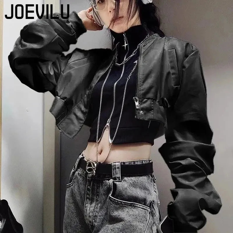 Punk Gothic Jacket Women Harajuku Retro Rock Vest Suit Coat Sexy Halloween Costume Party Clothes Outfit Black Gothic Clothing
