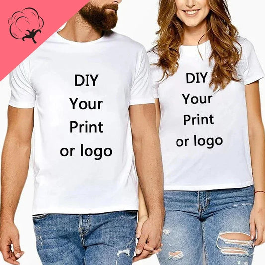 100%cotton Customized Printed Leisure T Shirt  DIY Your Like Photo or Logo T-shirt Fashion Custom Men's Tops Tshirt