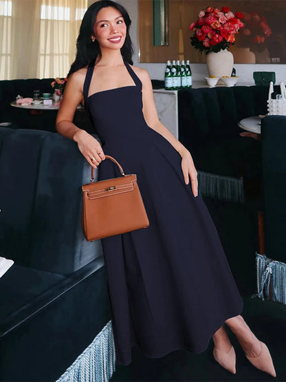 Trendix Fashion Elegant Maxi Dress For Women Summer Sleeveless High Waist Off Shoulder Long Dresses Street Casual Party Dress