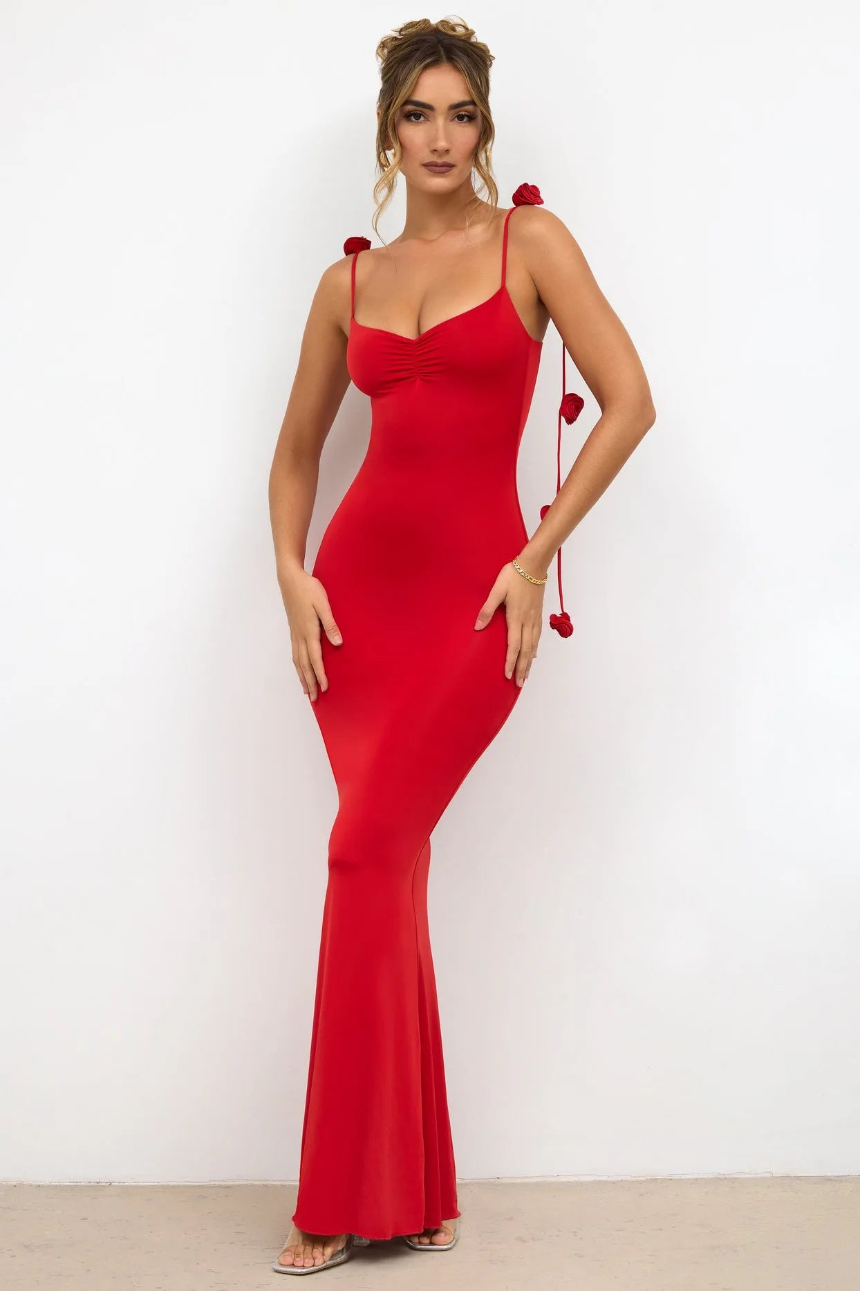 Mia Muse Women's Dresses All Seasons Elegant Solid Color Sleeveless Sweetheart Neck Wrap Maxi Evening Formal Dresses